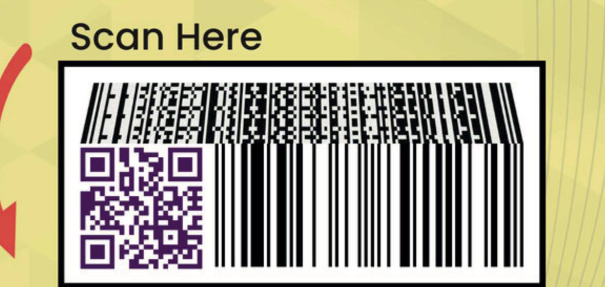 Uploaded Scan Here reference with PDF417, QR, and linear barcode